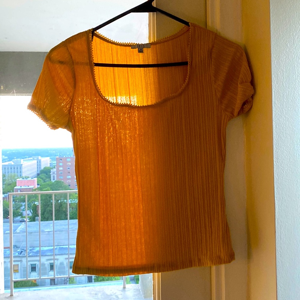 Yellow crop top